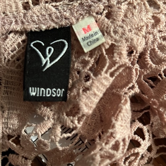 Windsor Blush Pink Lace Cocktail Special Occasion Sheath Medium Dress - Picture 6 of 9